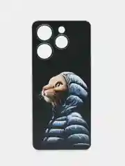 Фуксия чехол на Tecno Spark 10 Pro (Текно Спарк 10 Про), прозрачный, с рисунком, защита камеры