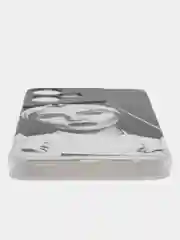 Бордовый чехол на Tecno Pova Neo 3 (Текно Пова Нео 3), прозрачный, с рисунком, защита камеры