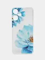 Лазурный чехол на Tecno Pova Neo 3 (Текно Пова Нео 3), прозрачный, с рисунком, защита камеры
