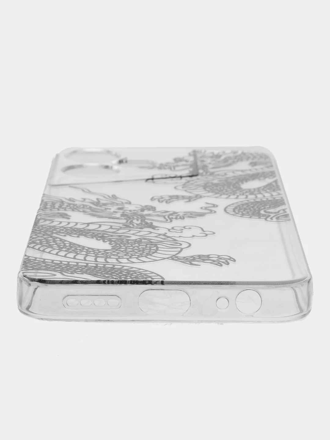 Пудровый чехол на Tecno Pova Neo 3 (Текно Пова Нео 3), прозрачный, с рисунком, защита камеры