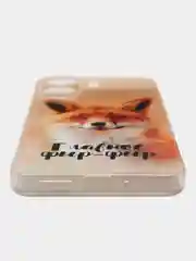 Оранжевый силиконовый чехол на Xiaomi Redmi 13C/Poco C65 (Сяоми Редми 13C/Поко С65), с рисунком