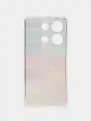 Бордовый чехол для Infinix Note 30i (Инфиникс Нот 30и), прозрачный, с рисунком, защита камеры