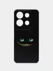 Черный чехол для Infinix Note 30i (Инфиникс Нот 30и), прозрачный, с рисунком, защита камеры