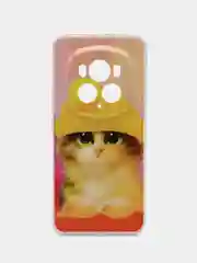 Желтый силиконовый чехол на Honor Magic 6 Pro / Хонор Меджик 6 Про прозрачный, с рисунком