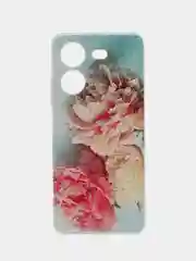 Конфетный силиконовый чехол на Tecno Pova 5 (Текно Пова 5), прозрачный, с рисунком, защита камеры