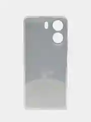 Серебряный силиконовый чехол на Xiaomi Redmi 13C/Poco C65 (Сяоми Редми 13C/Поко С65), с рисунком
