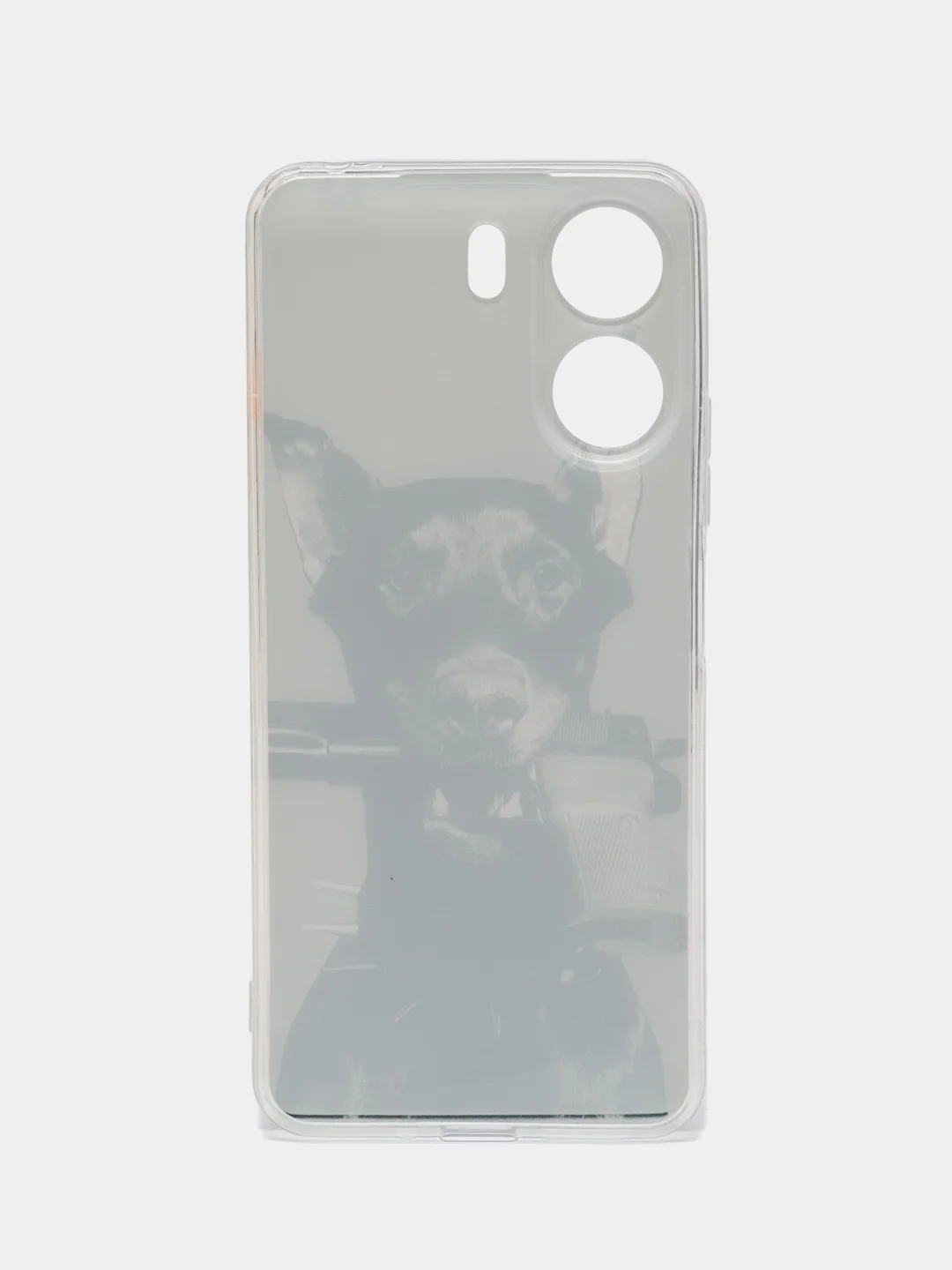 Серый силиконовый чехол на Xiaomi Redmi 13C/Poco C65 (Сяоми Редми 13C/Поко С65), с рисунком