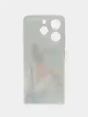 Тёмно-серый чехол на Tecno Spark 10 Pro (Текно Спарк 10 Про), прозрачный, с рисунком, защита камеры
