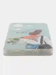Тёмно-серый силиконовый чехол на Tecno Pova 5 (Текно Пова 5), прозрачный, с рисунком, защита камеры