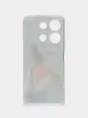 Тёмно-серый чехол для Infinix Note 30i (Инфиникс Нот 30и), прозрачный, с рисунком, защита камеры