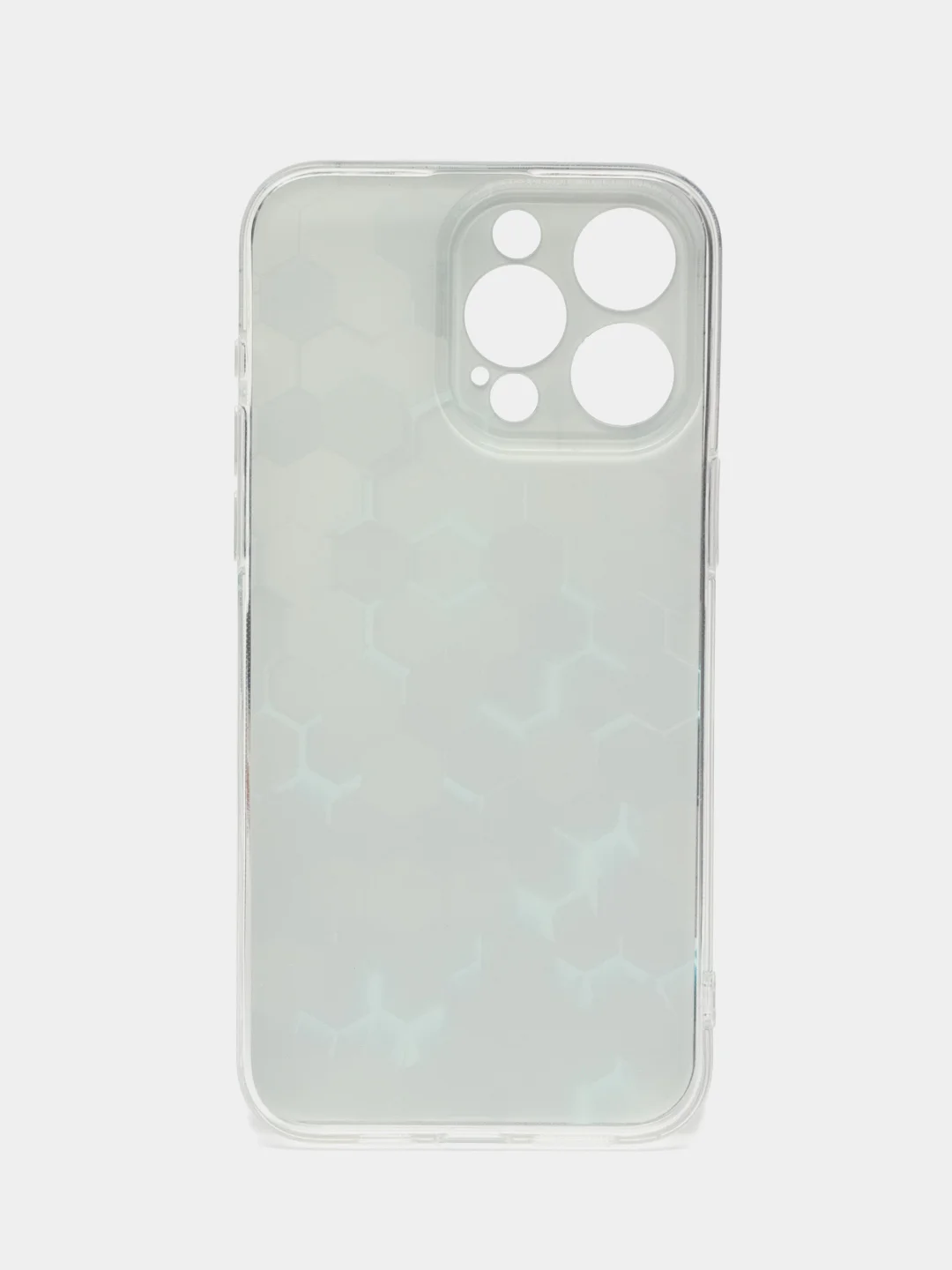 Бирюзовый чехол на iPhone 15 Pro Max / Айфон 15 Про Макс прозрачный, с рисунком, защита камеры