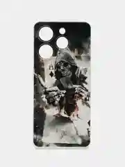 Песочный хаки чехол на Tecno Spark 10 Pro (Текно Спарк 10 Про), прозрачный, с рисунком, защита камеры