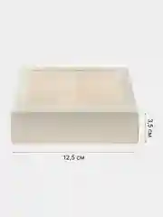 Белый коробка складная для 4 конфет с окном, 12,5 х 12,5 х 3,5 см