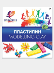 Пластилин Луч "Классика" 6,8,10,1216,18,24,32,40цв, со стеком, картонная упаковка