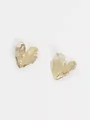 Белый серьги "Сердечки", перламутровые