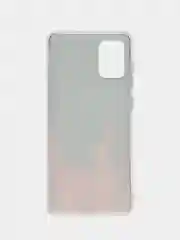 Оранжевый чехол на Samsung Galaxy A71 4G / Самсунг А71 4G прозрачный, с рисунком, защита камеры