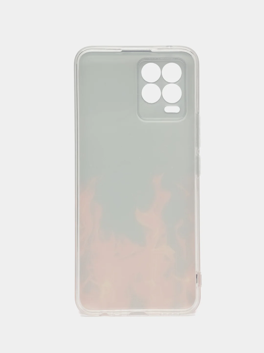 Оранжевый чехол на Oppo Realme 8/8 Pro / Реалми 8/8 Про прозрачный, с рисунком, защита камеры