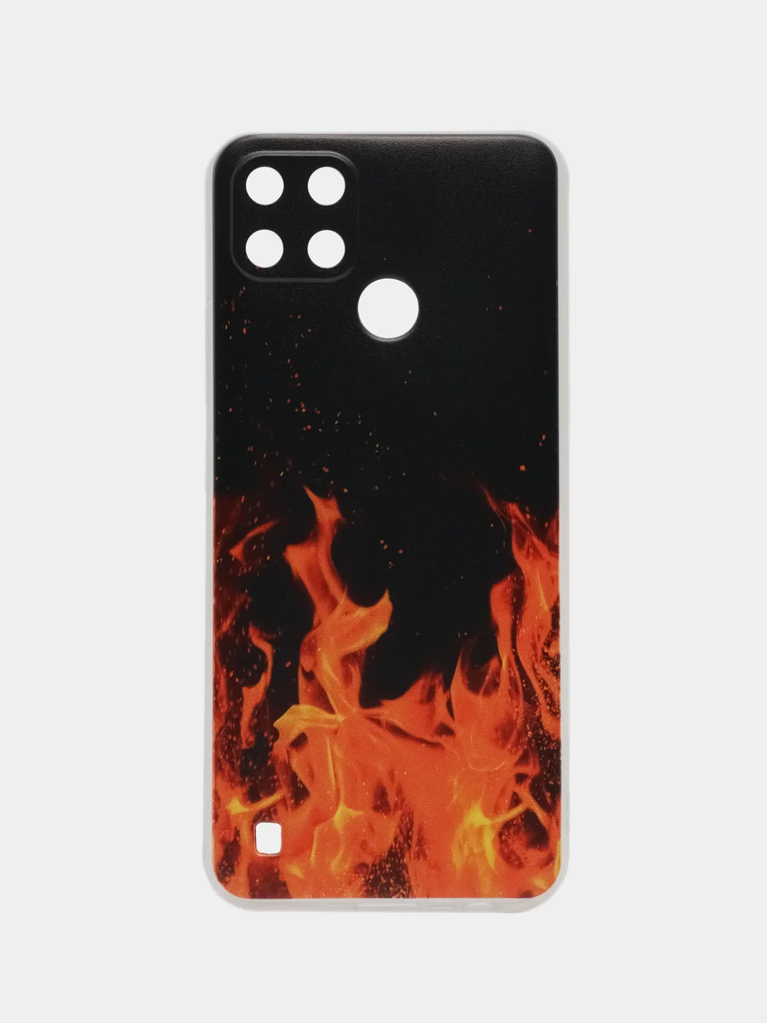 Оранжевый чехол на Oppo Realme C21Y/C25Y / Реалми C21Y/C25Y прозрачный, с рисунком, защита камеры