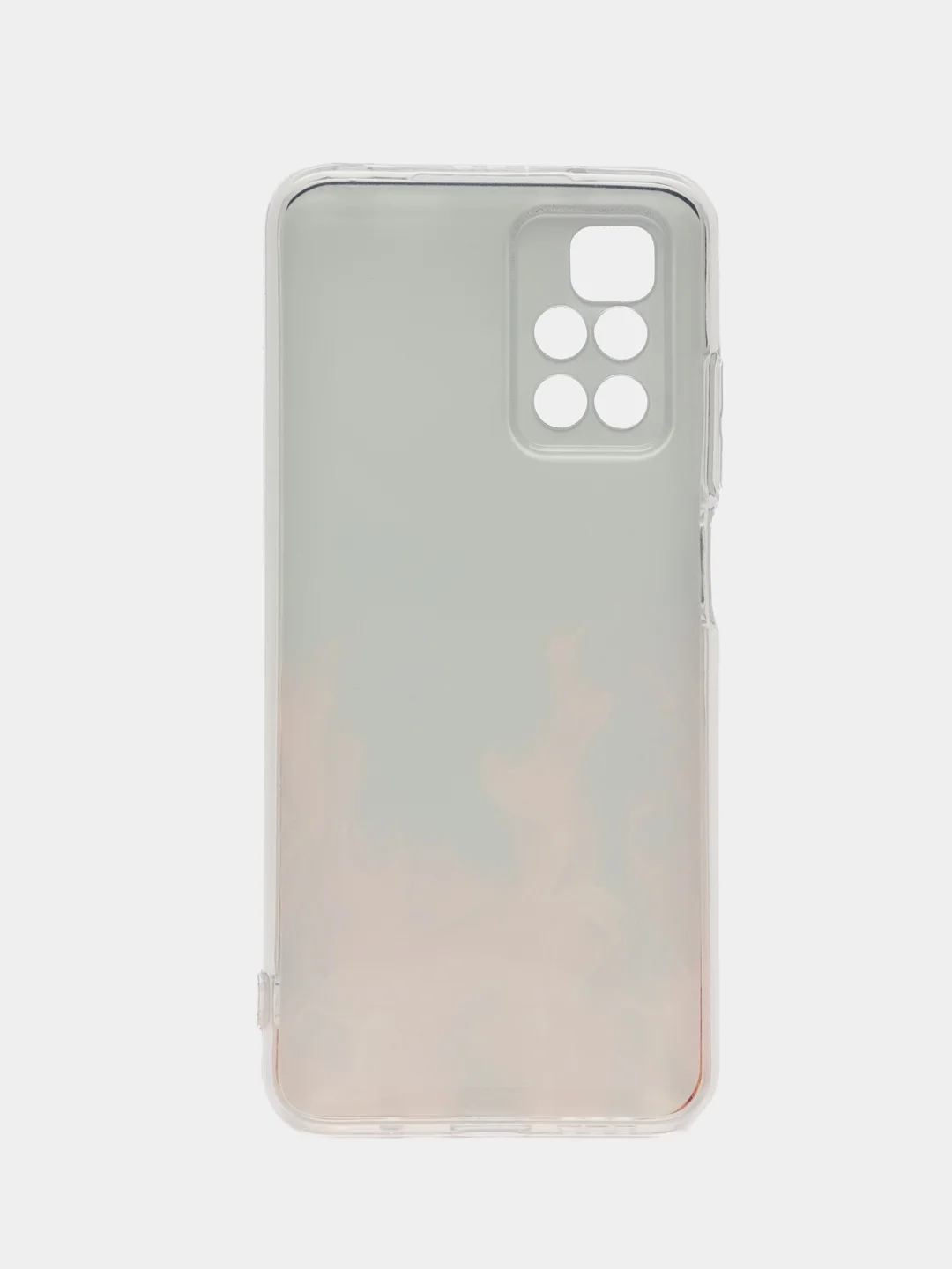 Оранжевый чехол на Xiaomi Redmi 10 / Сяоми Редми 10 прозрачный, с рисунком, защита камеры