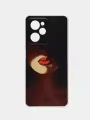 Фиолетовый чехол на Poco X5 Pro 5G / Сяоми Поко X5 Про 5G прозрачный, с рисунком, защита камеры