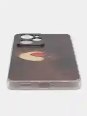 Фиолетовый чехол на Poco X5 Pro 5G / Сяоми Поко X5 Про 5G прозрачный, с рисунком, защита камеры