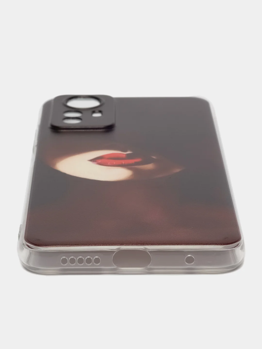 Фиолетовый чехол на Xiaomi Redmi Note 12S / Сяоми Редми Нот 12S прозрачный, с рисунком, защита камеры