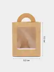 Карамельный коробка для 1 капкейка с окном, 9,2 х 9,2 х 11,1 см