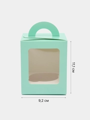 Коробка для 1 капкейка с окном, 9,2 х 9,2 х 11,1 см