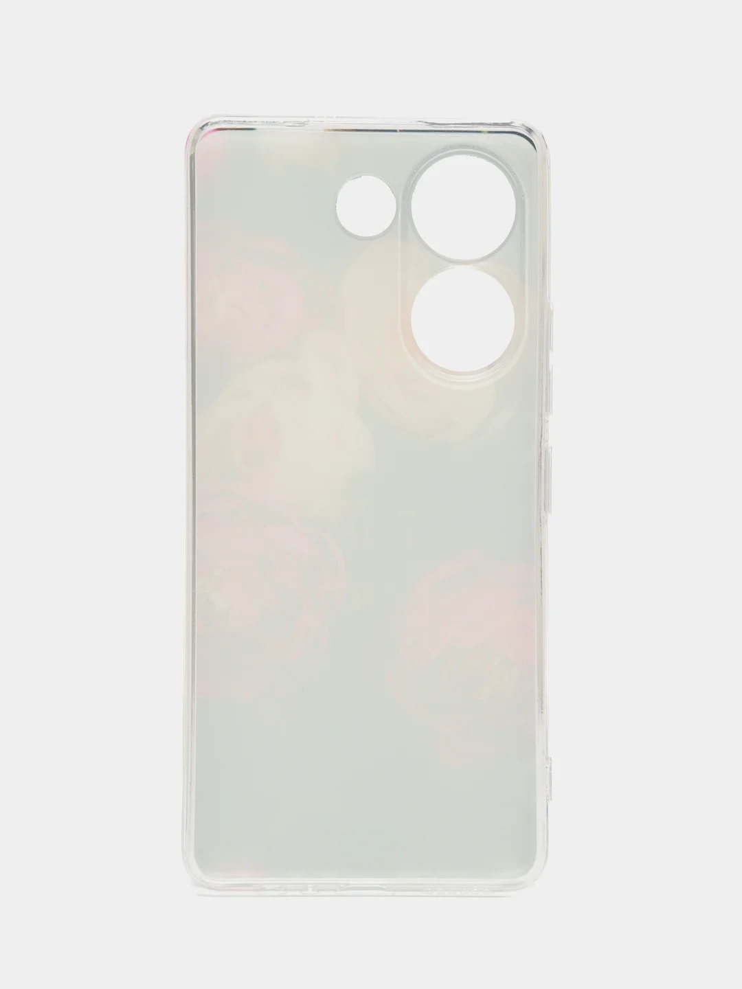 Кораллово-розовый чехол на Tecno Camon 20/20 Pro 4G / Текно Камон 20/20 Про 4G прозрачный, с рисунком