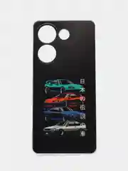 Хром чехол на Tecno Camon 20/20 Pro 4G / Текно Камон 20/20 Про 4G прозрачный, с рисунком