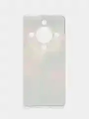 Кораллово-розовый силиконовый чехол на Honor X9A / Хонор X9A прозрачный, с рисунком, защита камеры