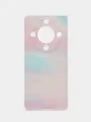 Пудровый силиконовый чехол на Honor X9A / Хонор X9A прозрачный, с рисунком, защита камеры