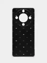 Черный силиконовый чехол на Honor X9A / Хонор X9A прозрачный, с рисунком, защита камеры