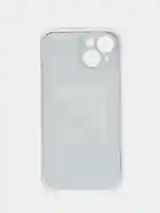 Тёмно-коричневый силиконовый чехол на Apple iPhone 15 / Айфон 15 прозрачный, с рисунком, защита камеры
