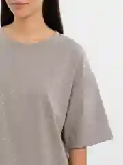 Серый футболка со стразами