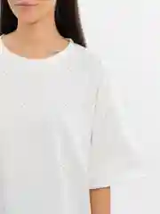 Белый футболка со стразами