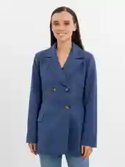 Индиго женский пиджак на шнуровке