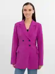 Фуксия женский пиджак на шнуровке