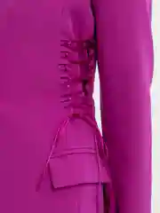 Фуксия женский пиджак на шнуровке