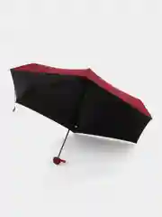 Бордовый зонт складной механический, зонтик карманный