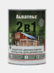 Акватекс 2 в 1, пропитка по дереву, цвет Тик, 0,8 л