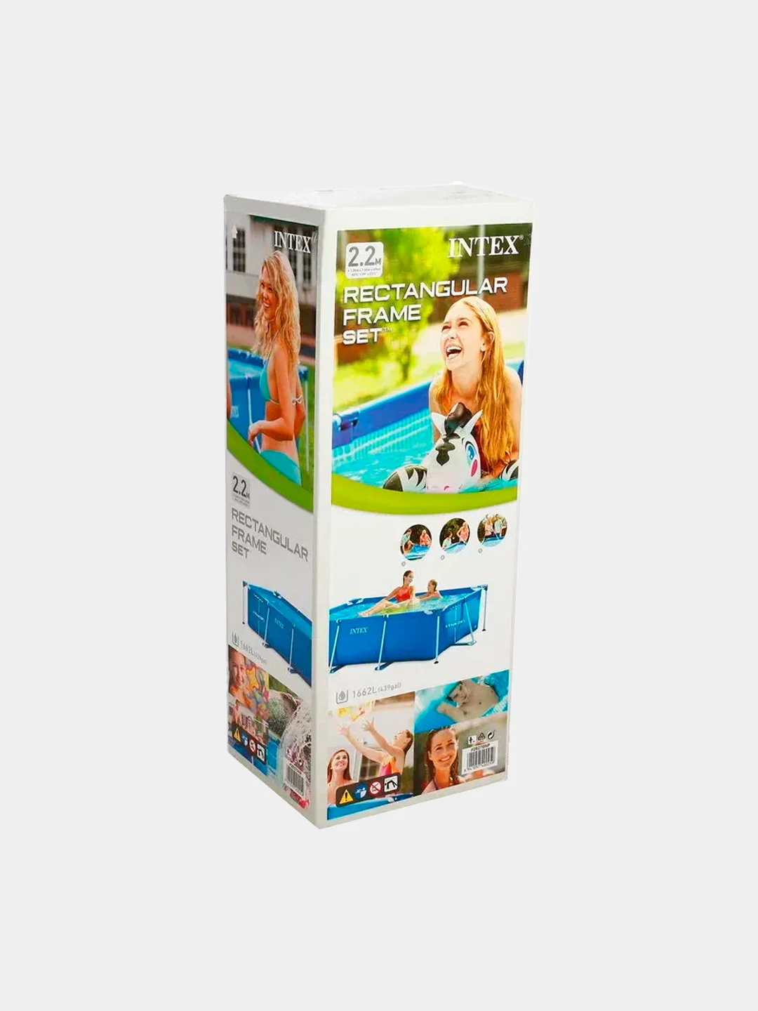 Бассейн каркасный прямоугольный Intex, серии Rectangular Frame Pool, 260 х 160 х 65 см, 2282 л