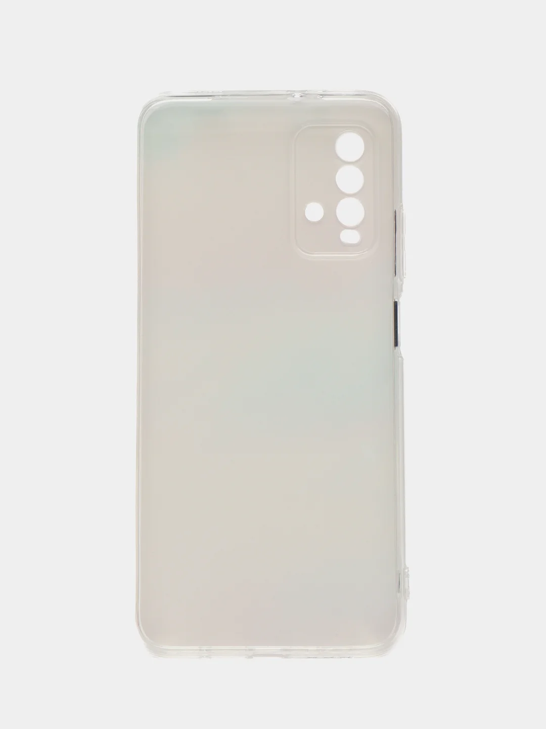Пудровый силиконовый чехол на Xiaomi Redmi 9T / Редми 9Т прозрачный, с рисунком, защита камеры