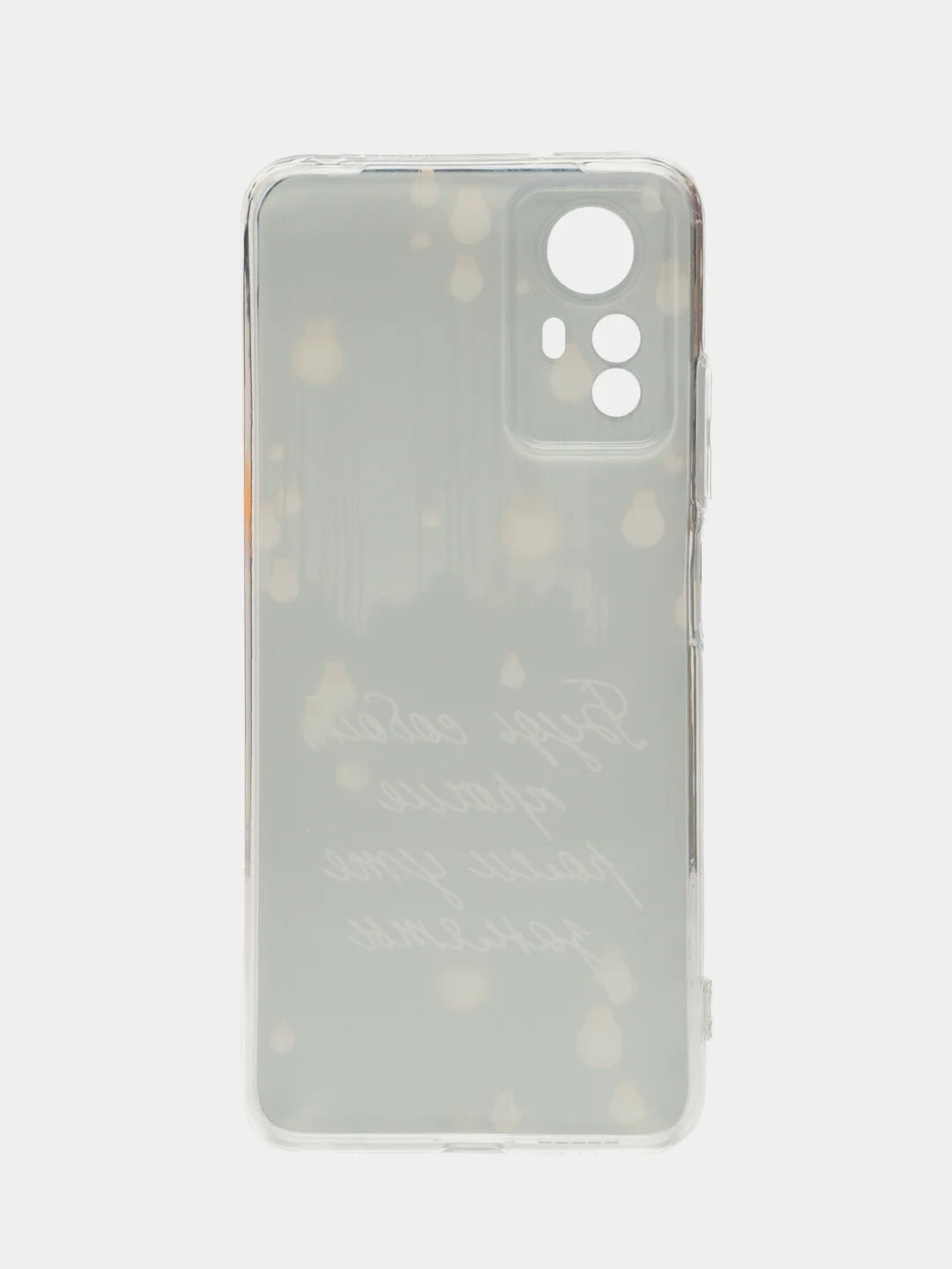 Серый чехол на Xiaomi Redmi Note 12S / Сяоми Редми Нот 12S прозрачный, с рисунком, защита камеры