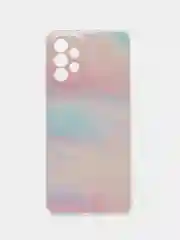 Пудровый чехол на Samsung Galaxy A23 / Самсунг А23 прозрачный, с рисунком, защита камеры