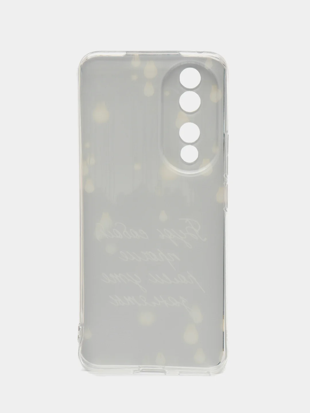 Серый силиконовый чехол на Honor 90 / Хонор 90 прозрачный, с рисунком, защита камеры
