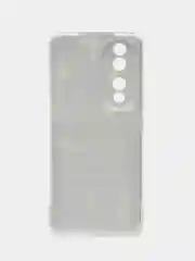 Серый силиконовый чехол на Honor 90 / Хонор 90 прозрачный, с рисунком, защита камеры