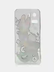 Конфетный силиконовый чехол на Honor 90 Lite / Хонор 90 Лайт прозрачный, с рисунком, защита камеры