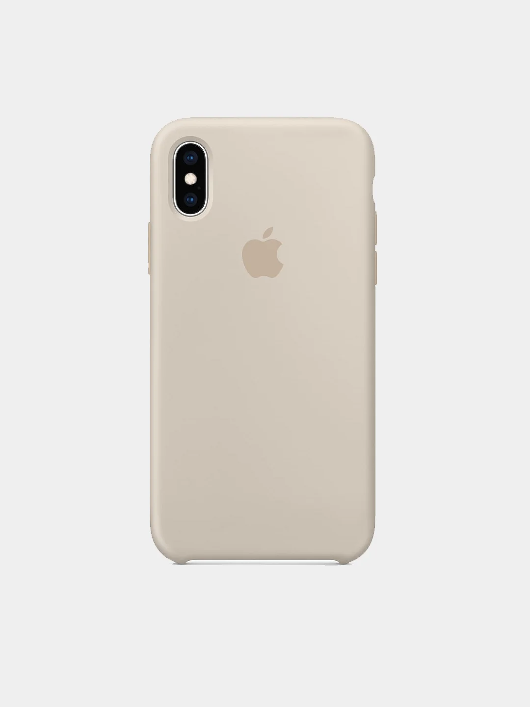 Серый меланж чехол Silicone Case для iPhone X/XS