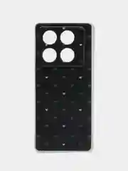 Черный силиконовый чехол на Infinix Note 40 Pro / Инфиникс Нот 40 Про прозрачный, с рисунком